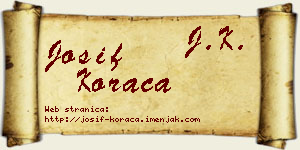 Josif Koraca vizit kartica